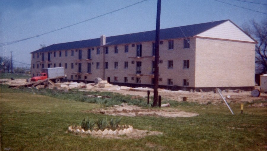Rose LAne  building apts behind house